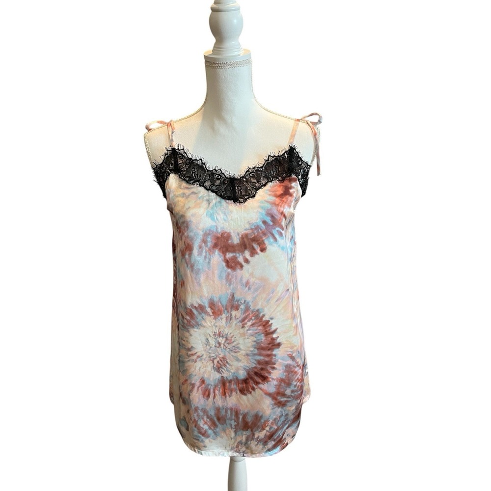 Kenzie and Francesca Tye Dye Dress Medium Boho 90s/2000s Style Lace Accent NWT